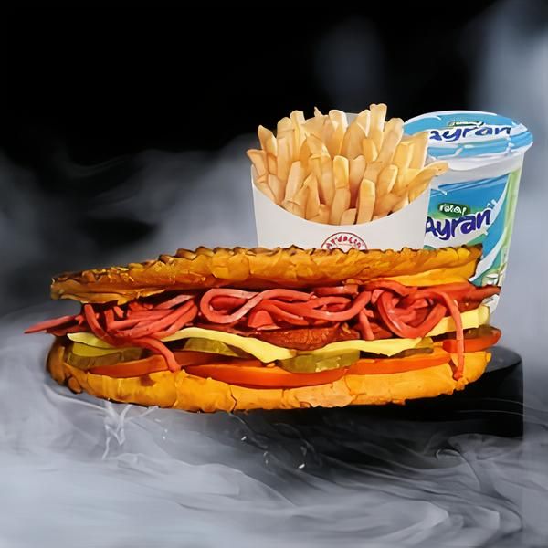 Menü Sucuk Kaşar Ayvalık+Patates+Ayran